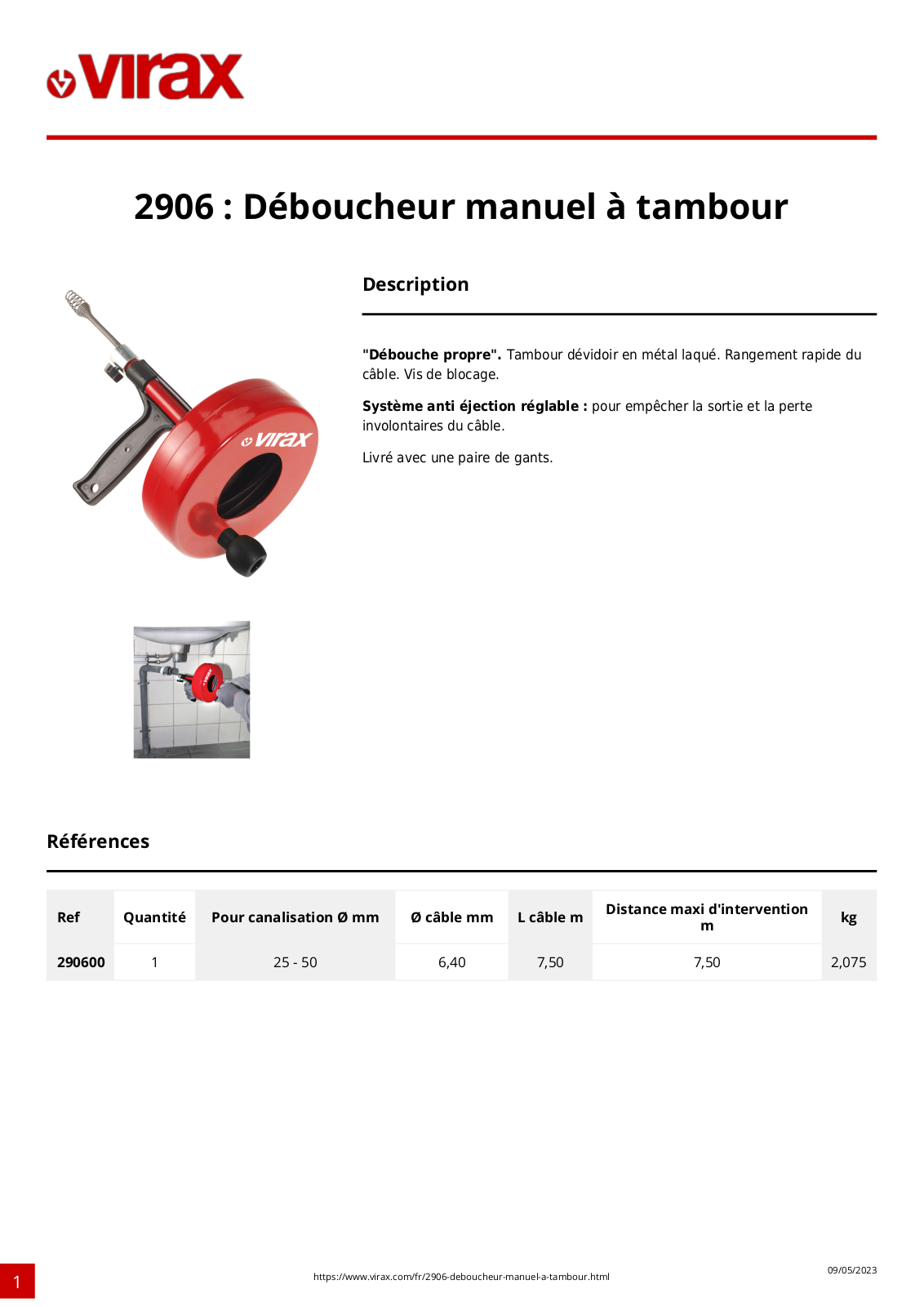 Virax 290600 Specification - ManualMachine.com