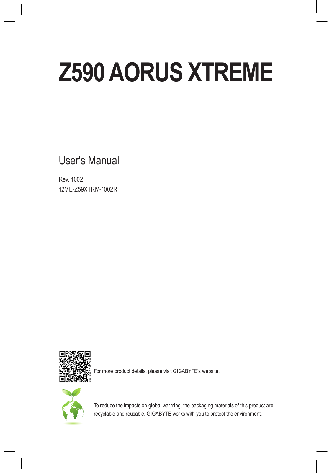 GIGABYTE Z590 AORUS XTREME Users guide