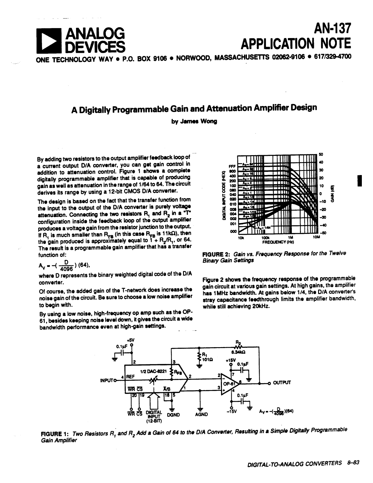 Analog Devices AN137 Application Notes