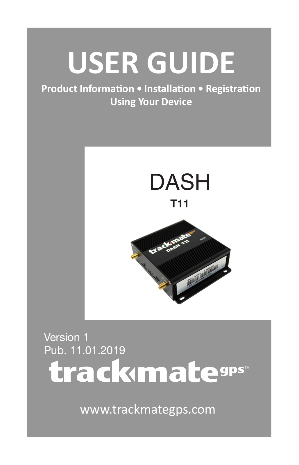 TRACKMATE GPS DASH T11 User Manual