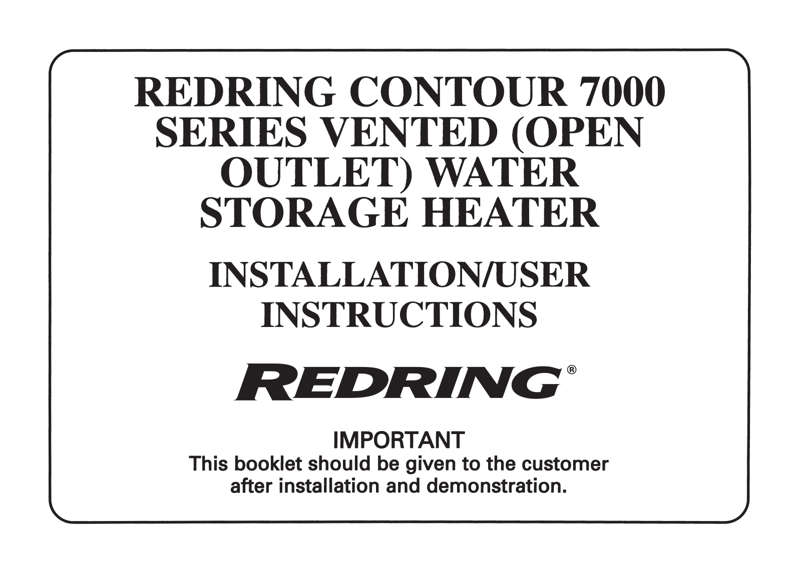 Redring 7000 User Manual