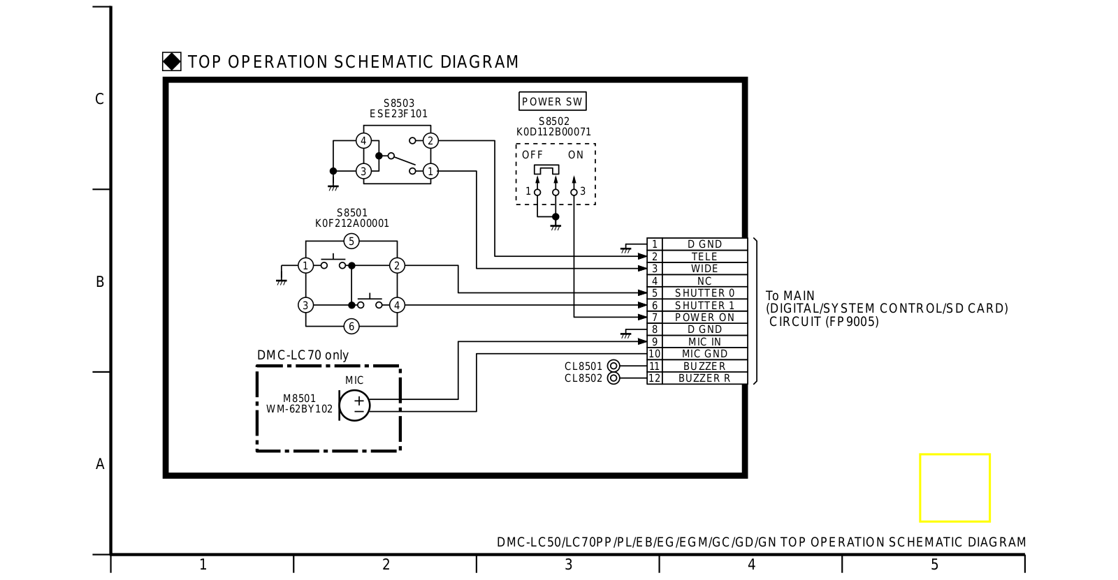 PANASONIC DMC-LC50, DMC-LC70EG-S, DMC-LC50EG SCHEMATIC DIAGRAMS s t ope