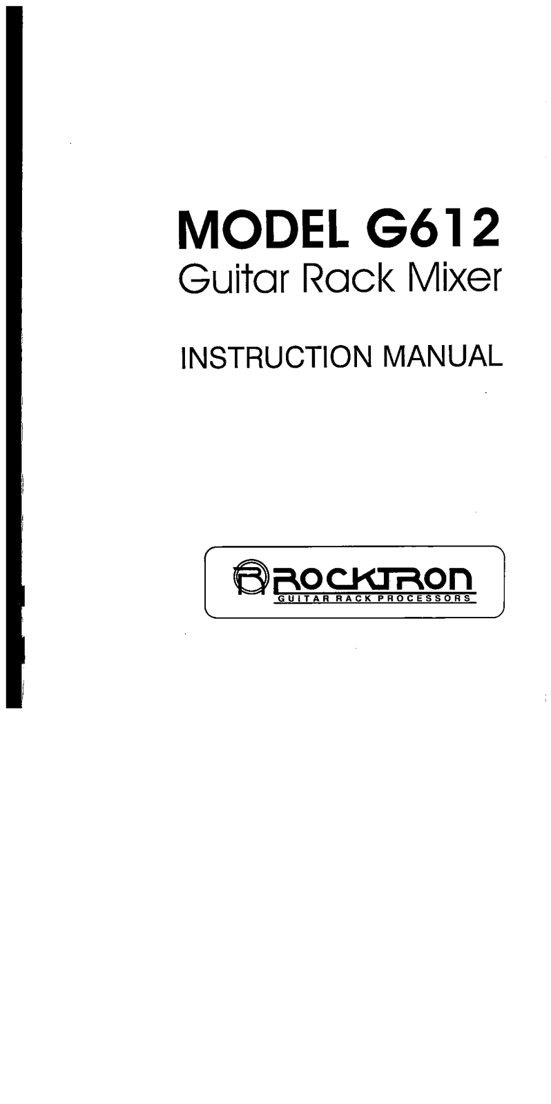 Rocktron MODELG612 User Manual