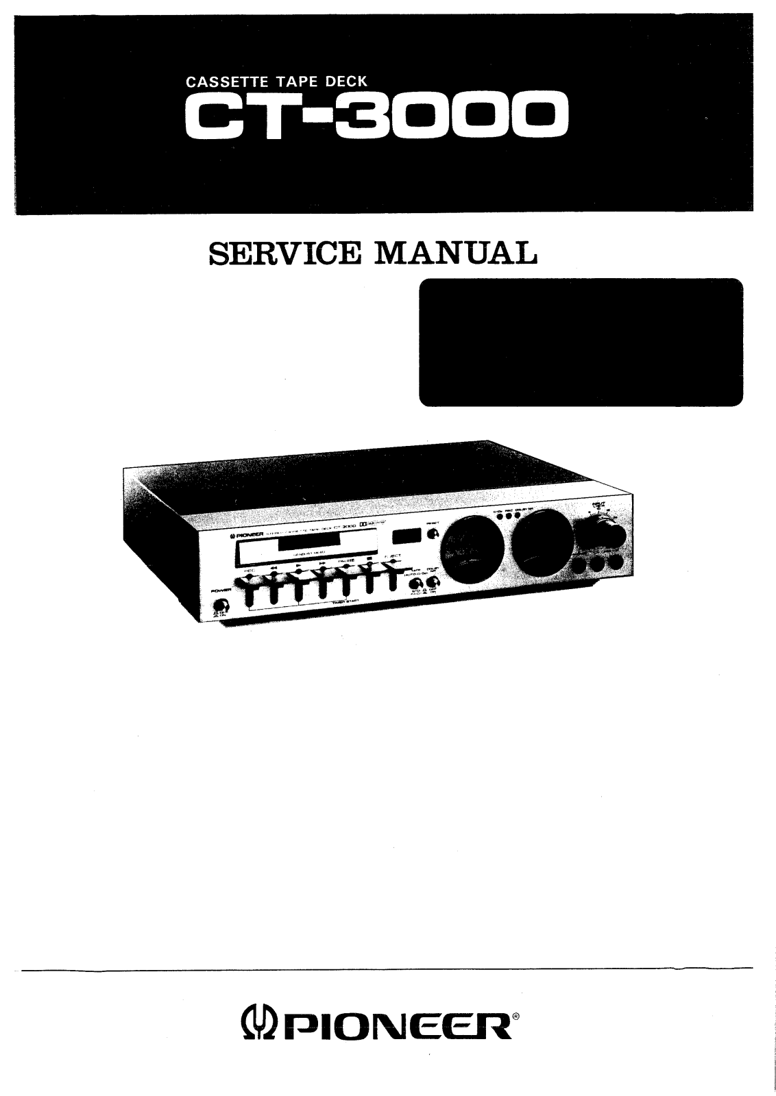 Pioneer CT-3000 Service manual