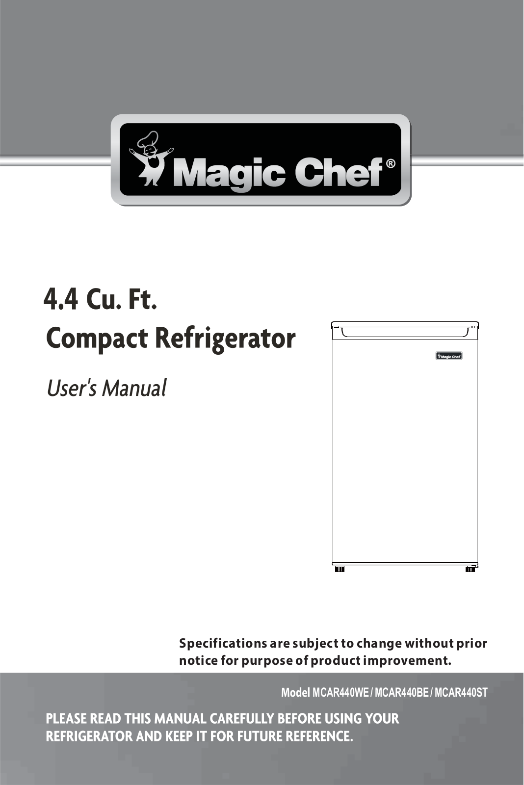 Magic Chef MCAR440ST User Manual