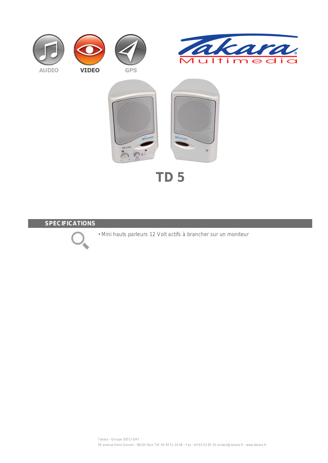 TAKARA TD 5 User Manual