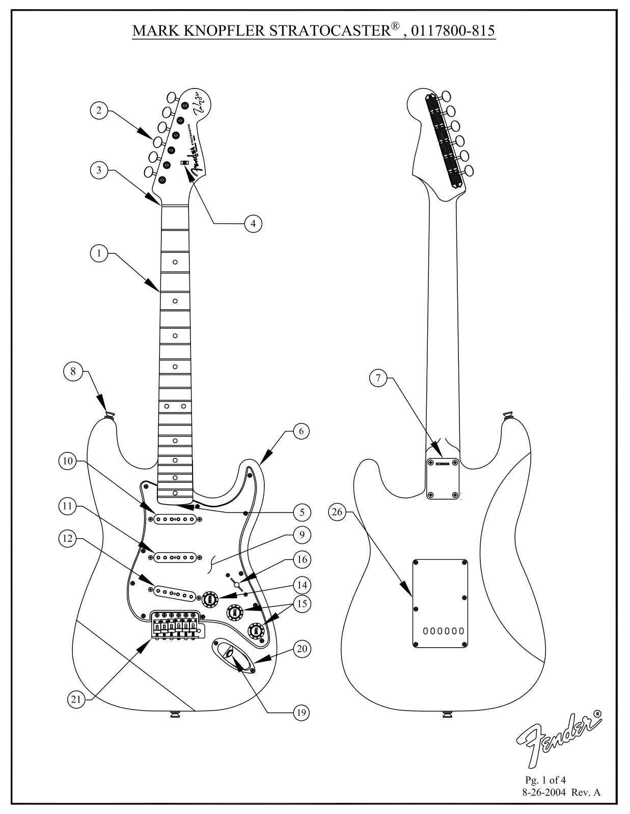 Fender Mark-Knopfler-Stratocaster Service Manual