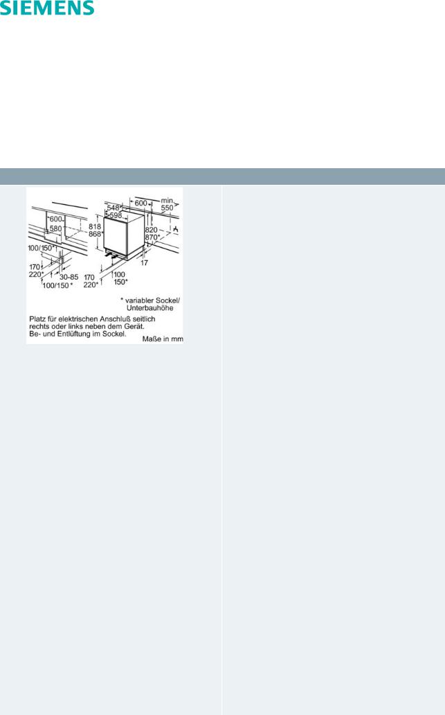 Siemens KU15RSX60 User Manual