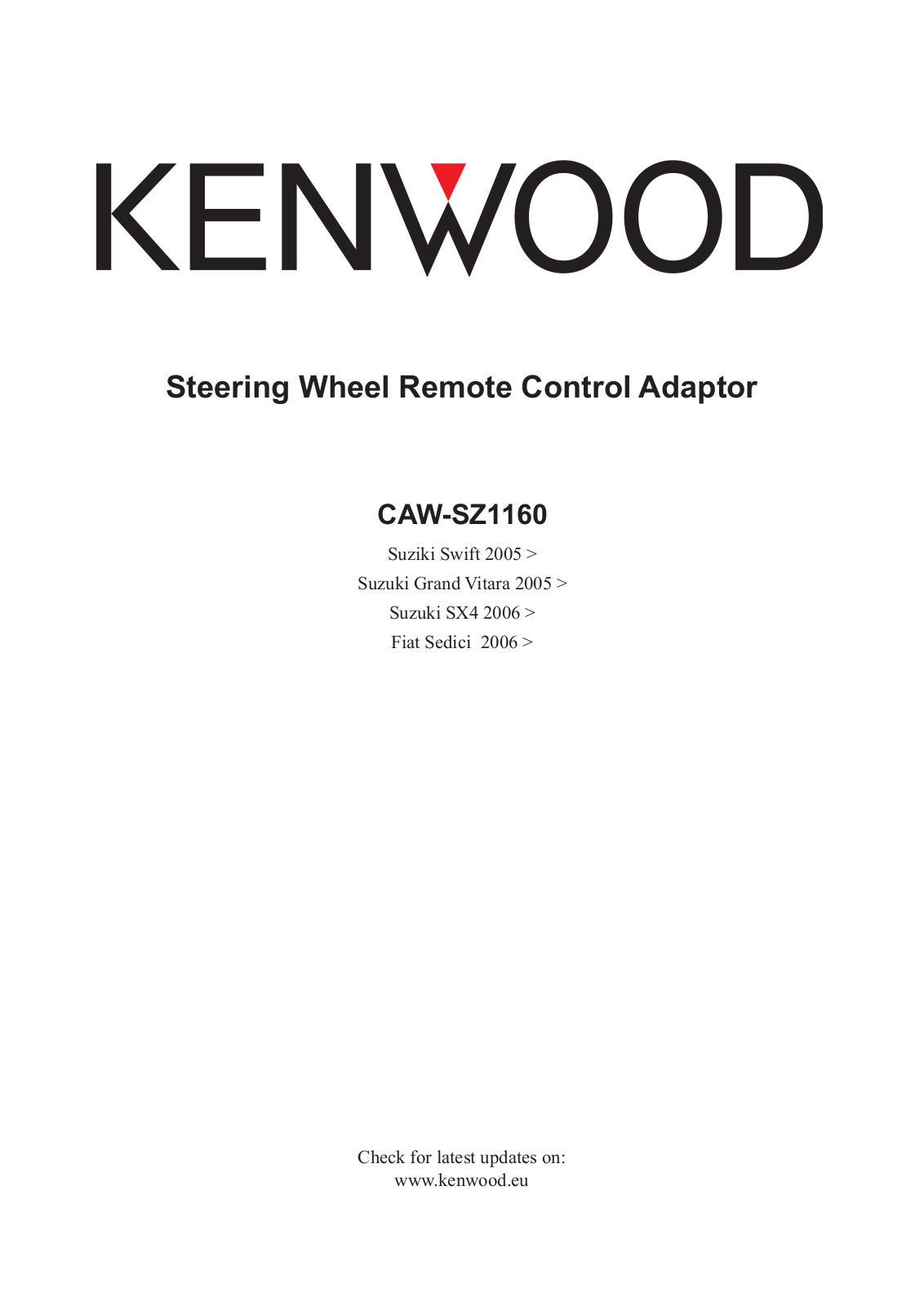 Kenwood CAW-SZ1160 User Manual