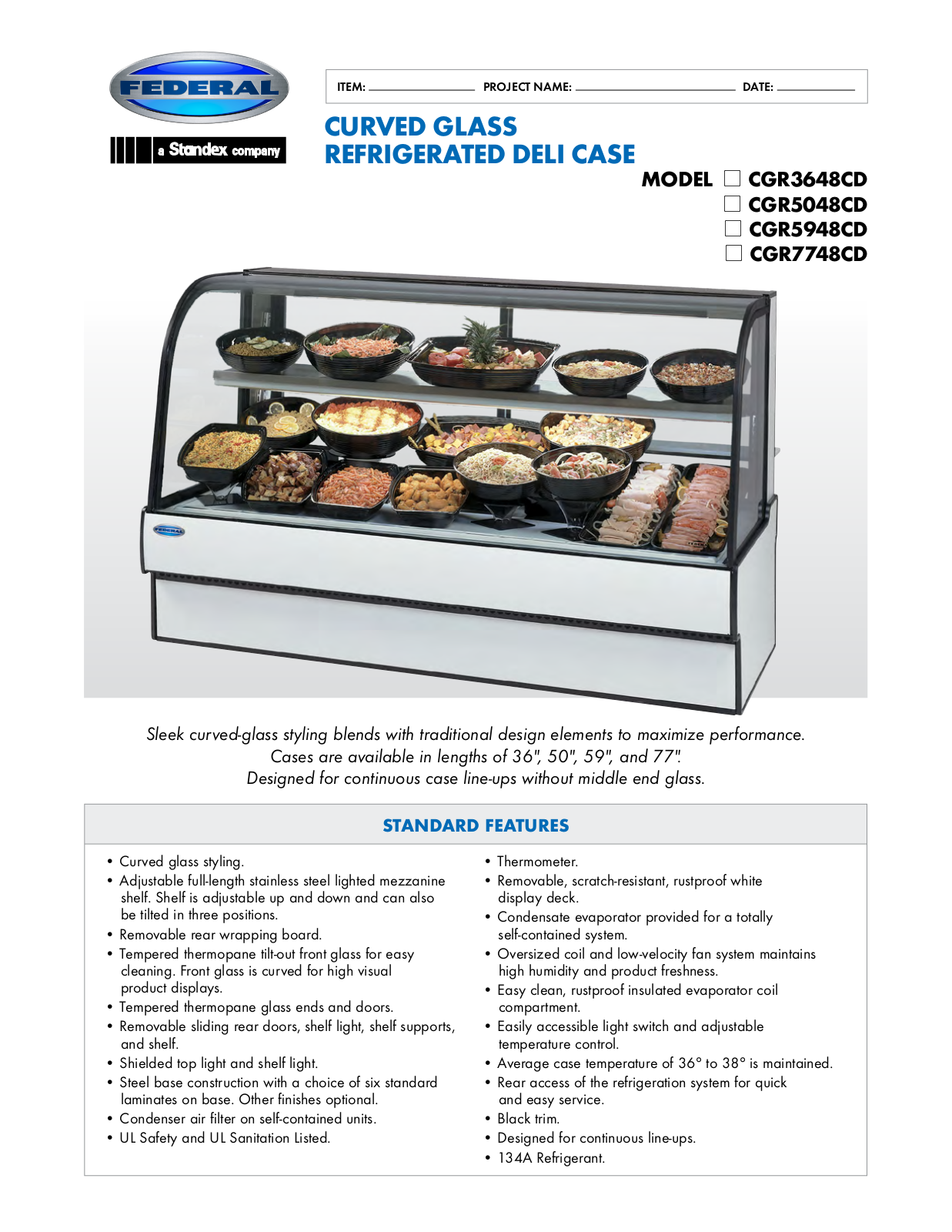 Federal Industries CGR3648CD User Manual