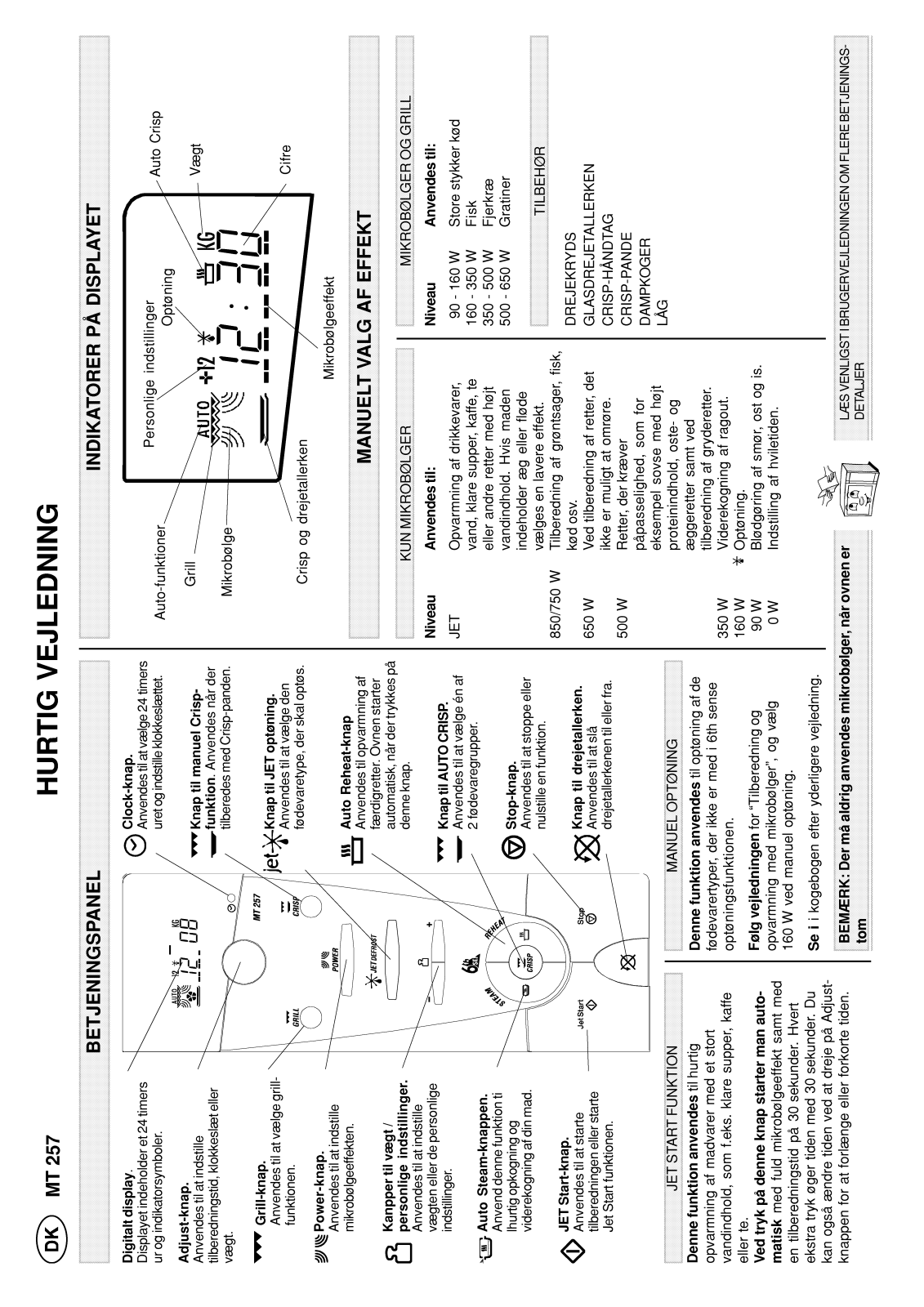 Whirlpool MT 257/NOIR User Manual