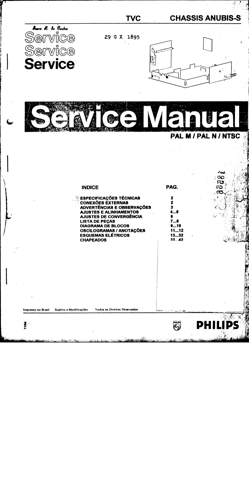 Philips 29GX1895 Schematic