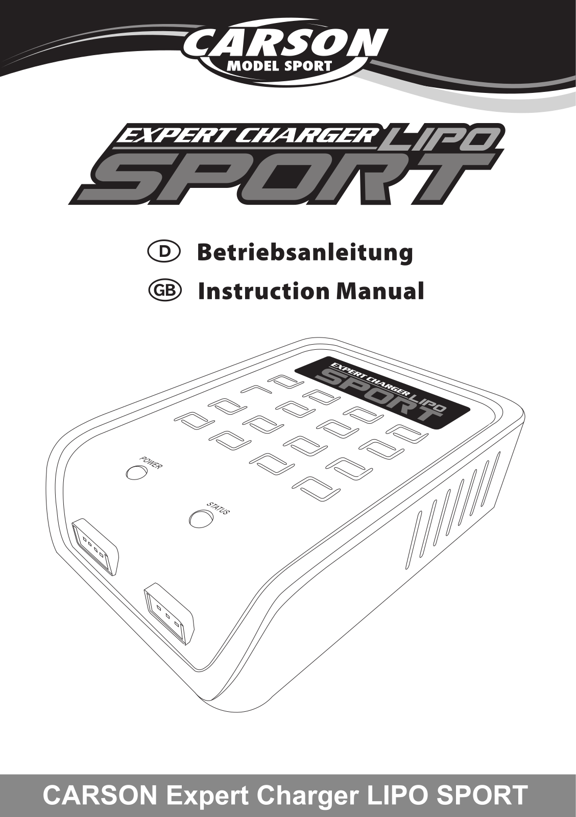 Carson Modellsport Expert Charger Lipo Sport Instruction Manual