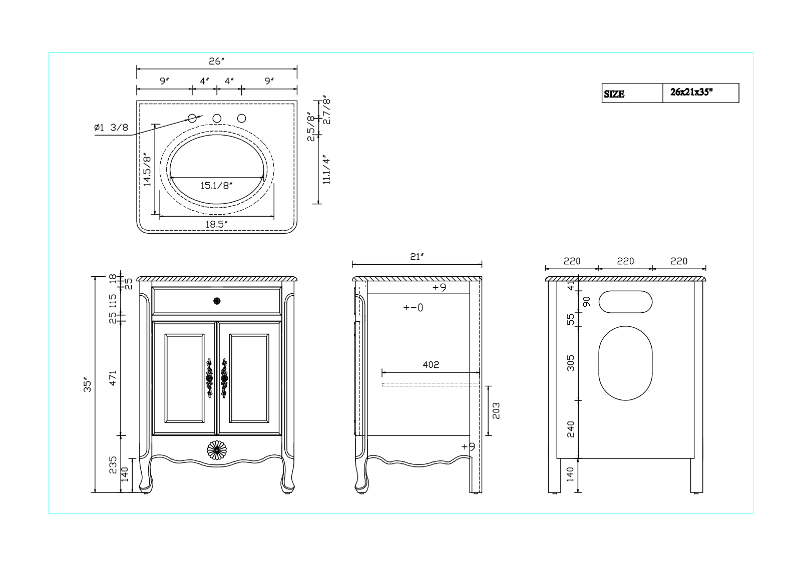 Highland Dunes BBCB1007 Dimensions - ManualMachine.com