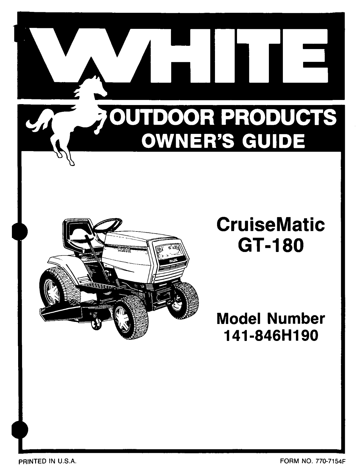 White Outdoor 141-846H190 User Manual