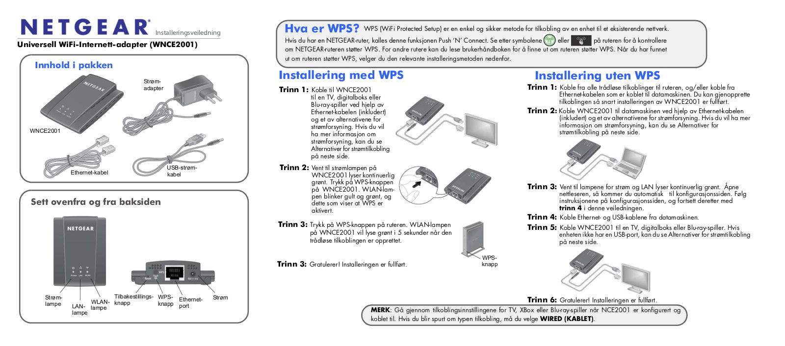 Netgear WNCE2001 User Manual