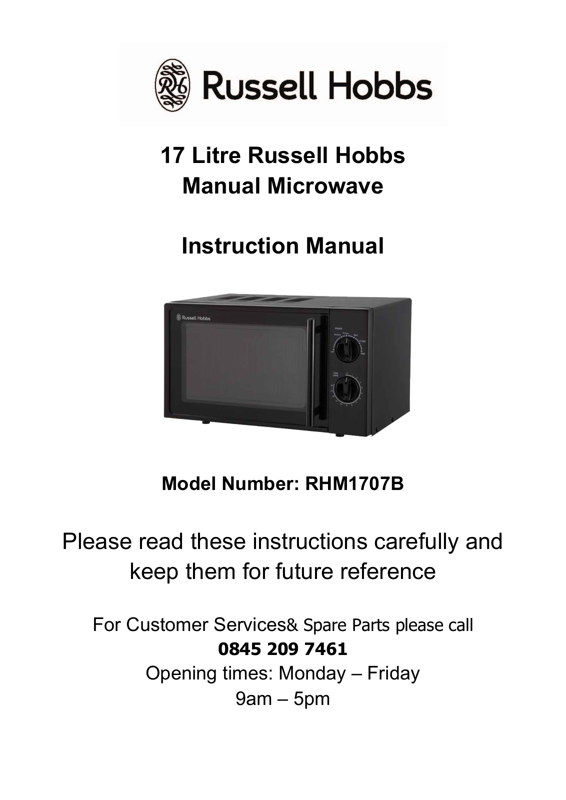 Russell Hobbs RHM1707B User Manual