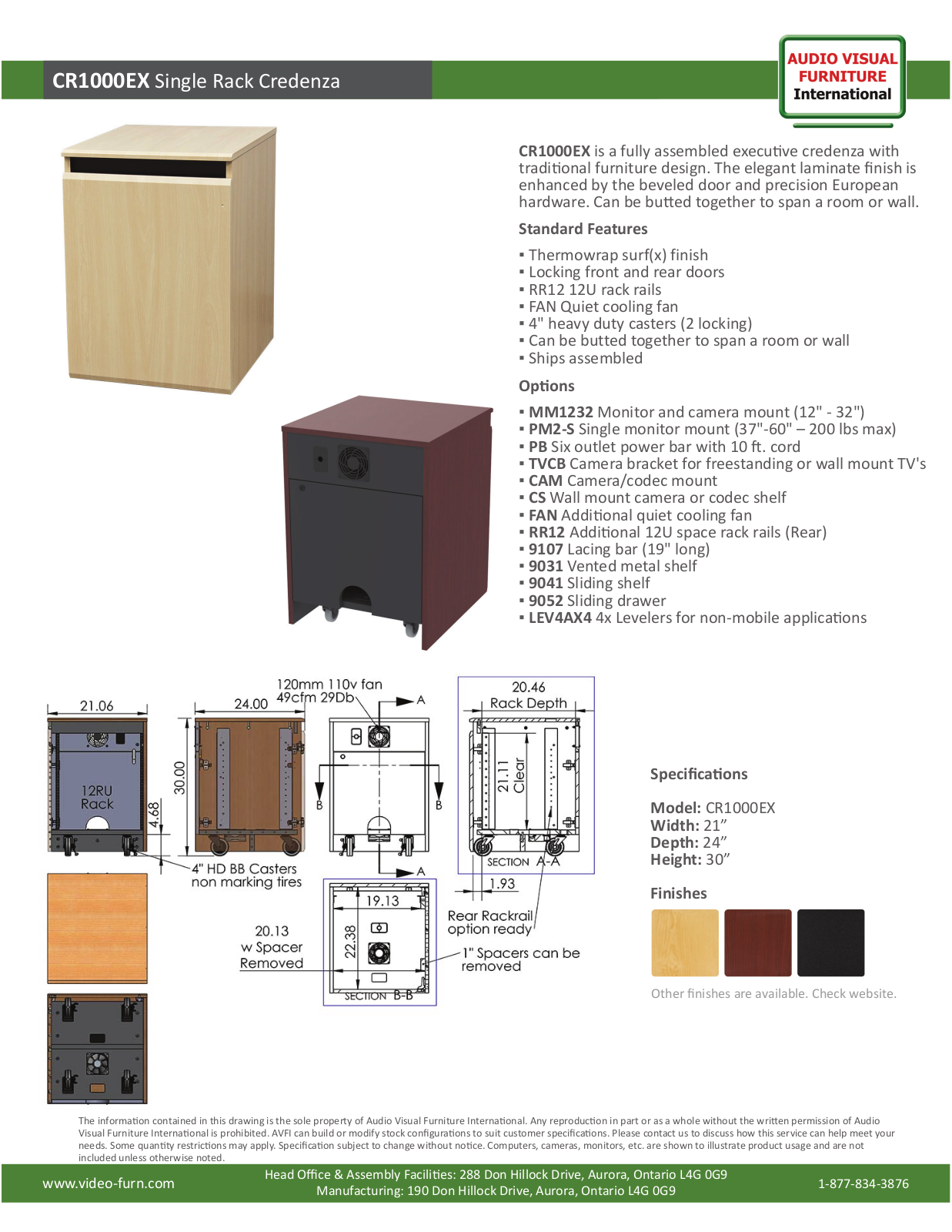 AVFI VFIN1139 Specifications - ManualMachine.com
