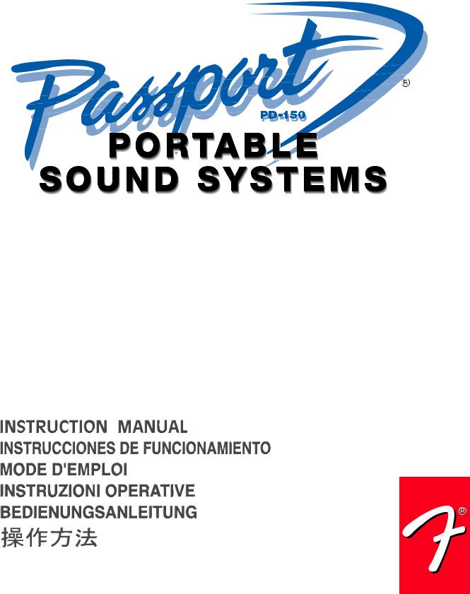 Fender Passport PD150 Owner's Manual