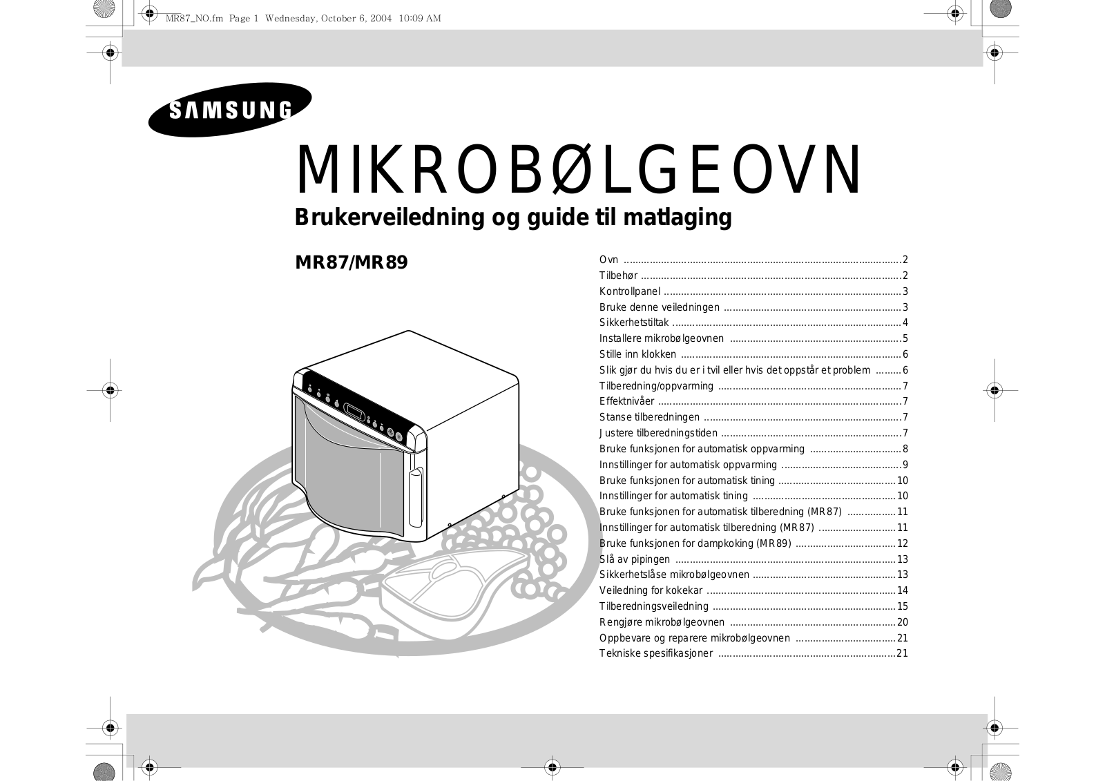 Samsung MR87 User Manual