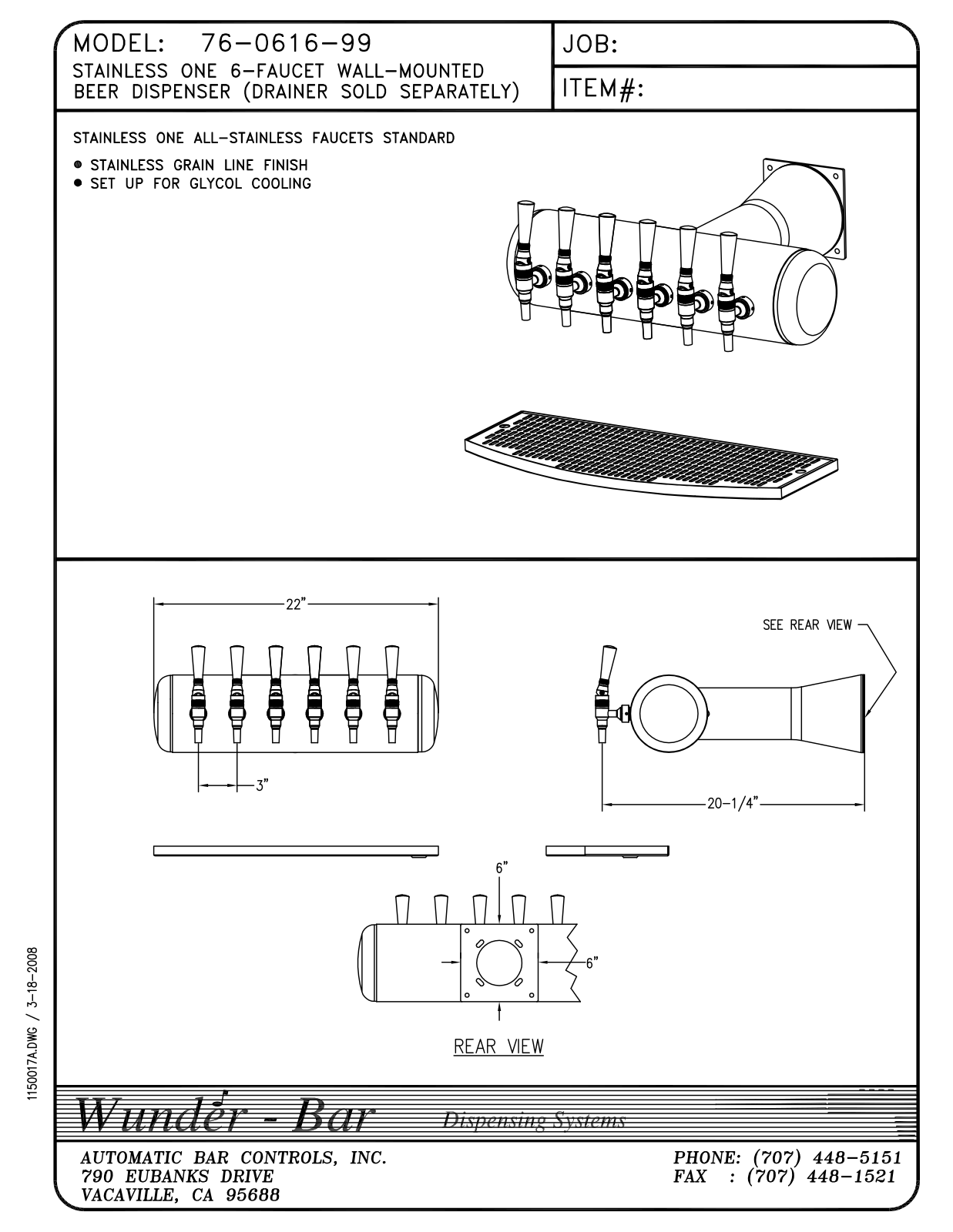 Wunder Bar 76-0616-99 User Manual