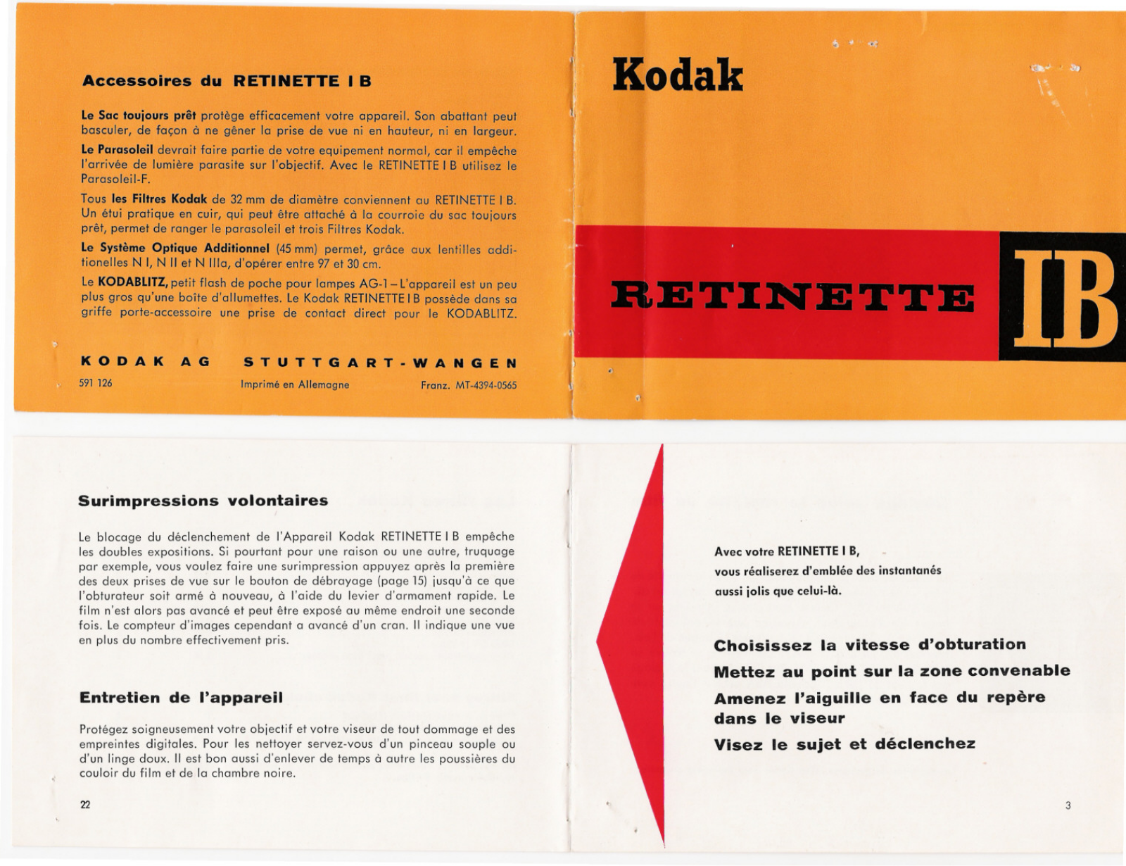 KODAK Retinette IB Instruction Manual