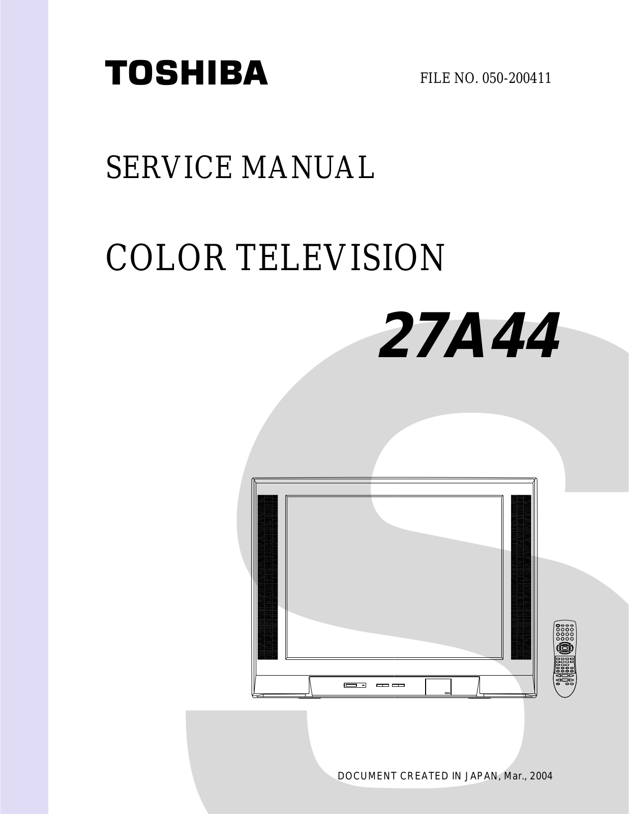 Toshiba 27A44 Service Manual
