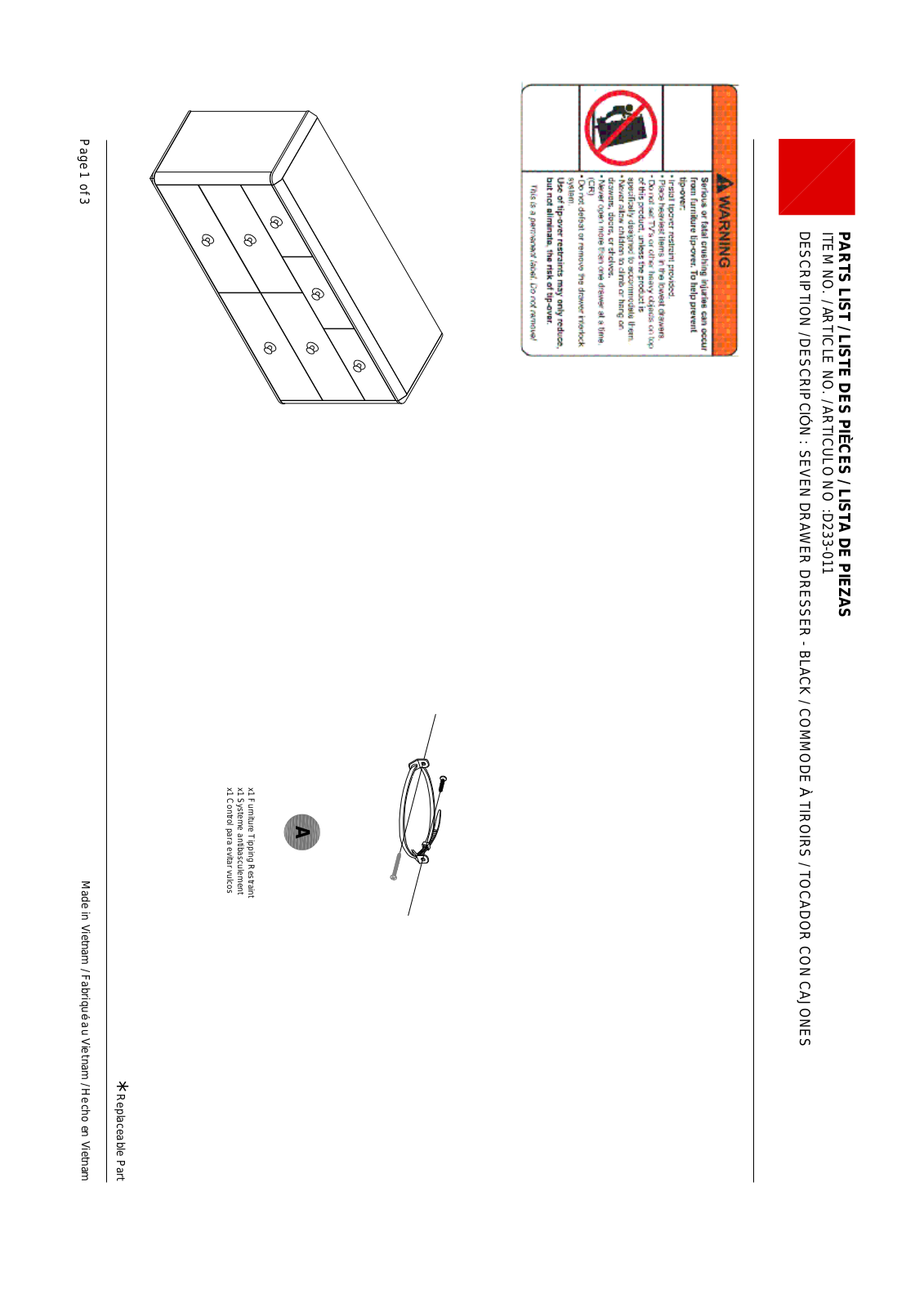 HomeFare D233011 Assembly Guide