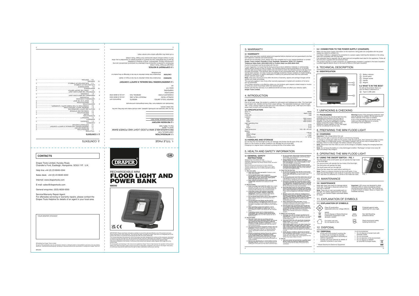 Draper Tools 88595 Instructions - ManualMachine.com