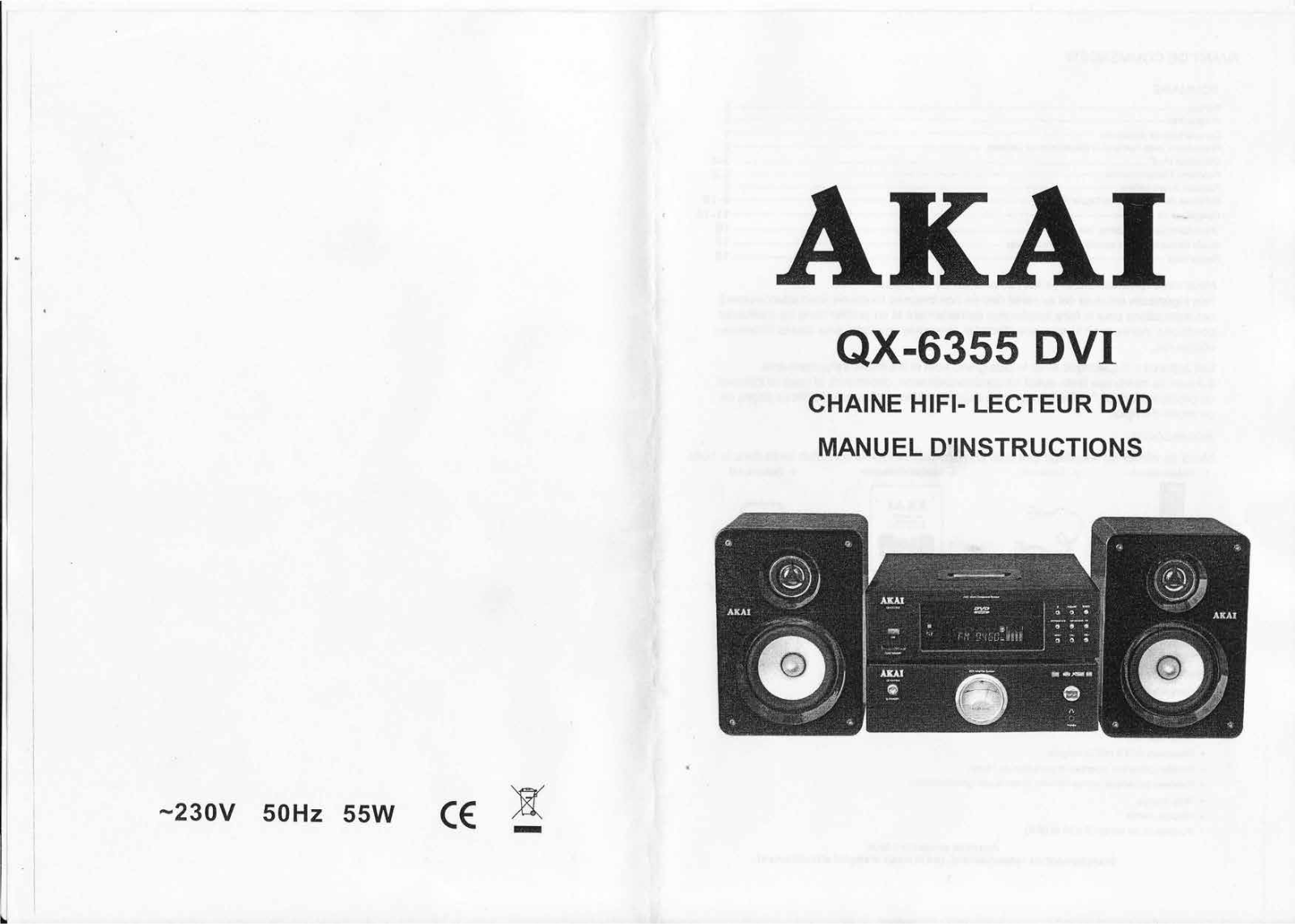 Akaï QX-6355DVI User Manual