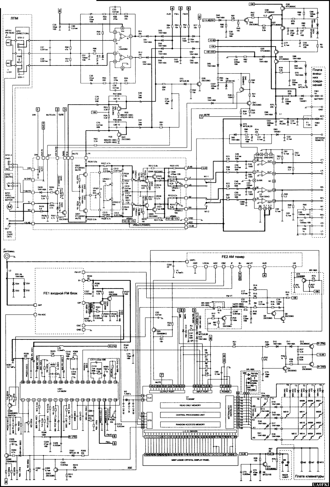 Sony XR-1850, XR-1853 Service Manual