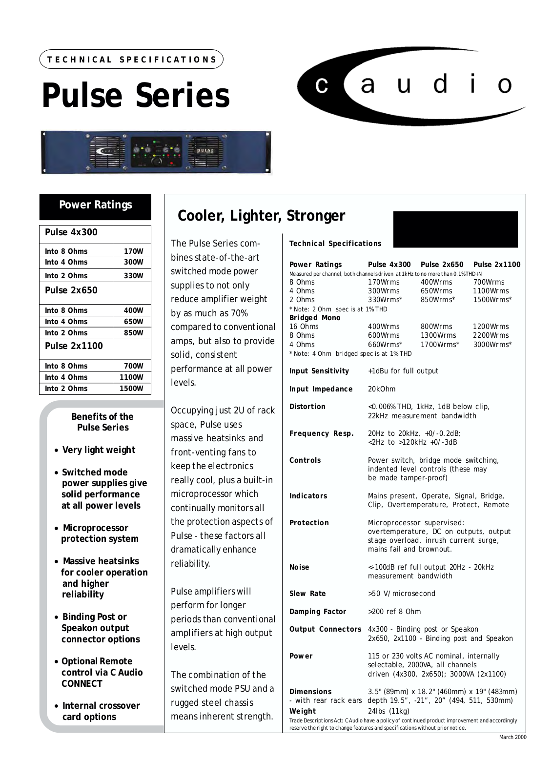 Crest audio pulse User Manual