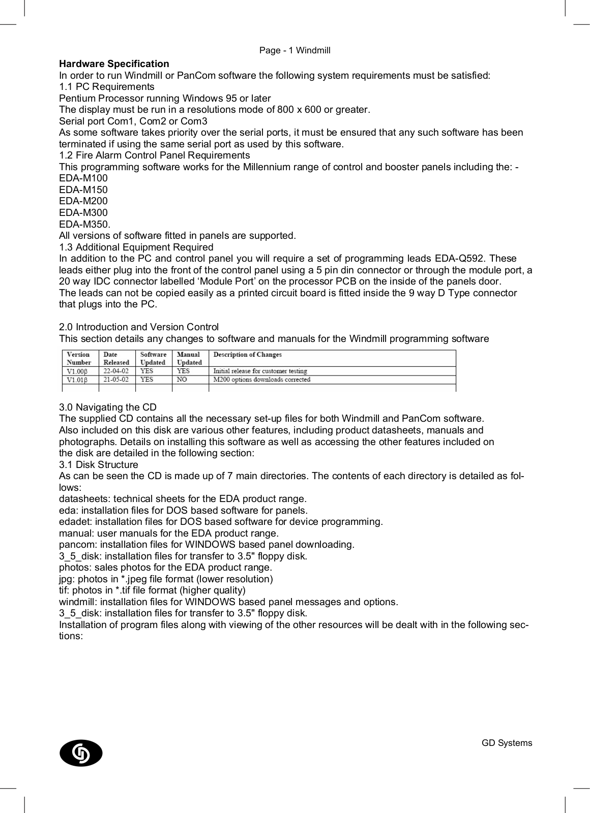 GD Commerce EDA-M150, EDA-M350, EDA-M200, EDA-M300, Control and Booster Panels User Manual