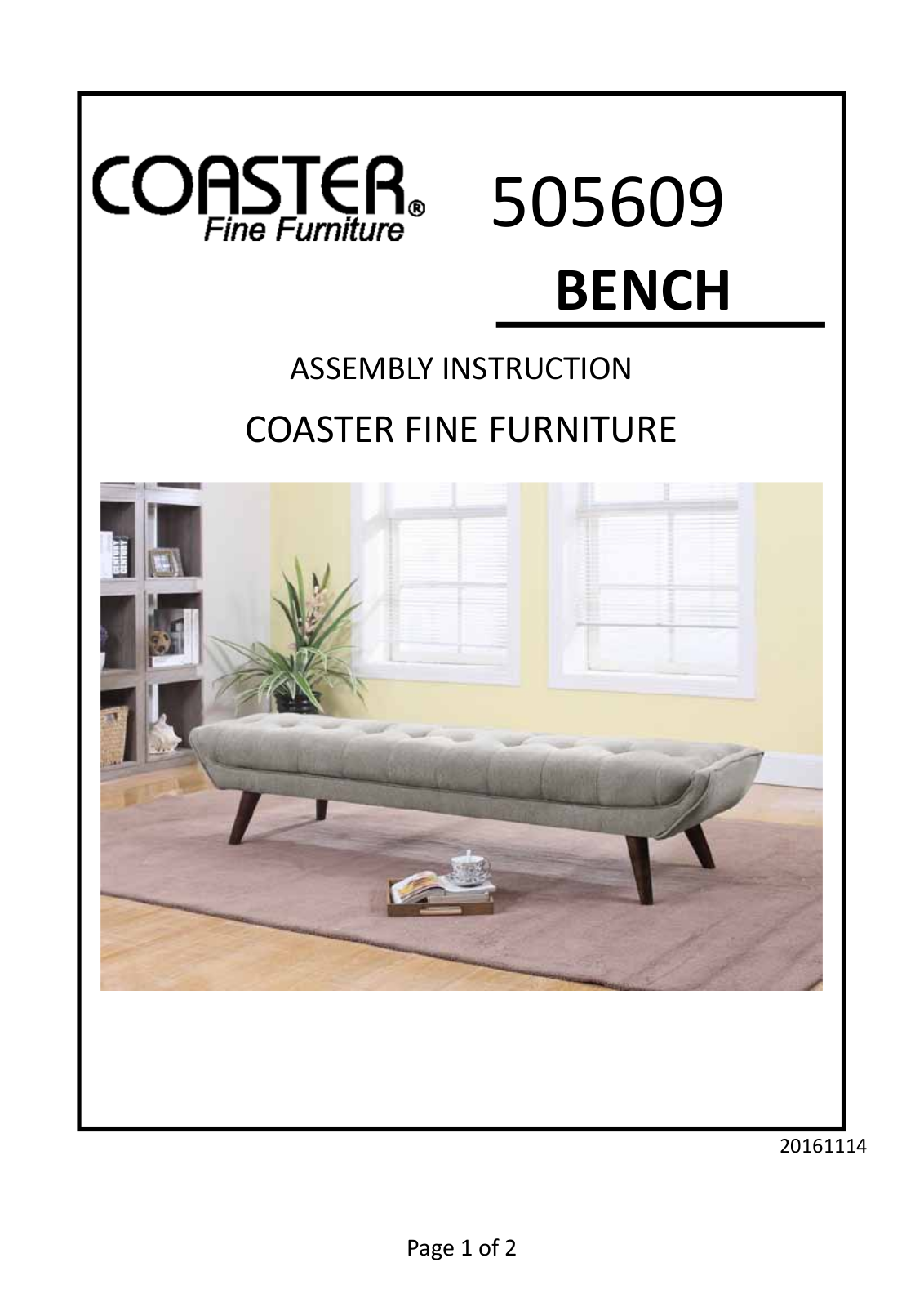Coaster 505609 Assembly Guide - ManualMachine.com
