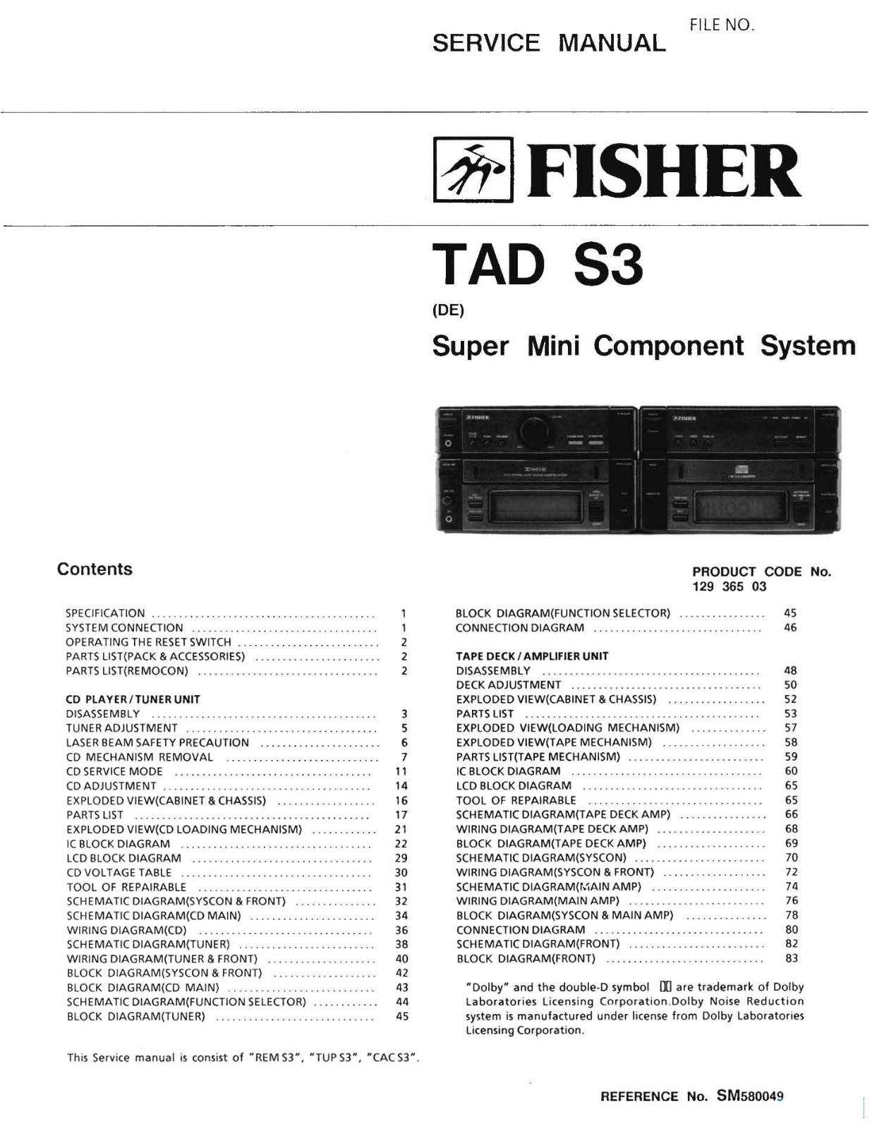 Fisher Radio TADS3 Schematic - ManualMachine.com