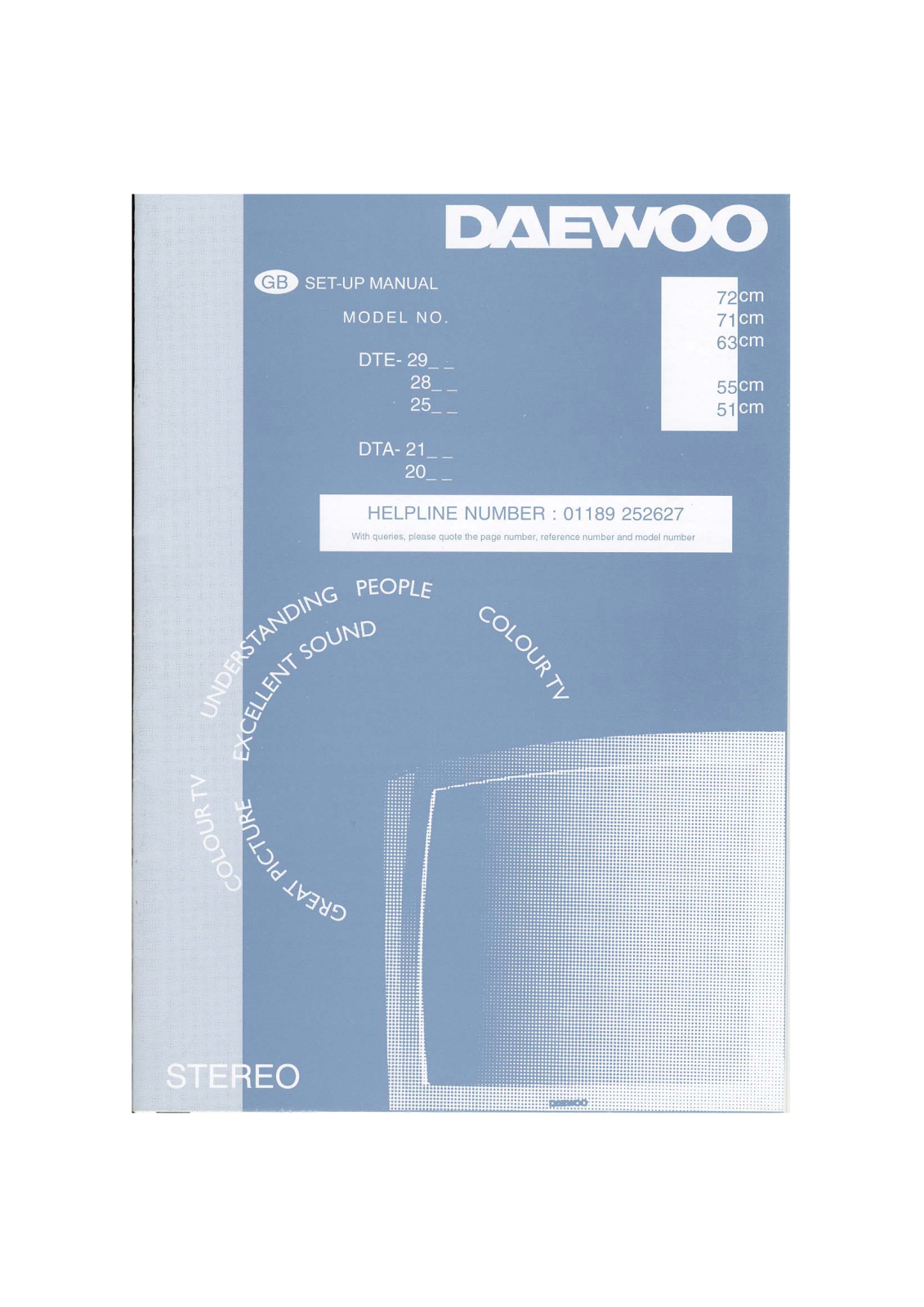 Daewoo DTE-25 User Manual