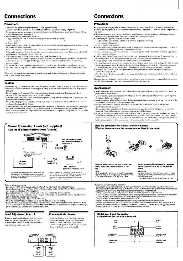 Sony XM-444-W Service manual