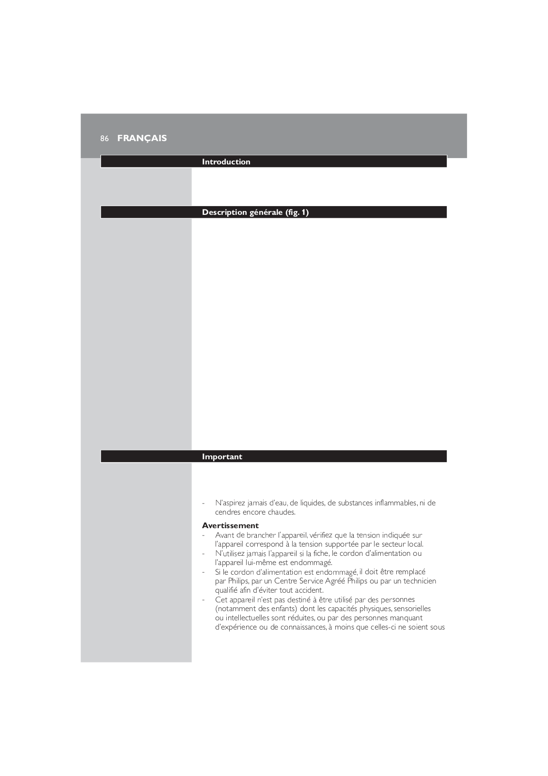 PHILIPS FC9208-01 User Manual