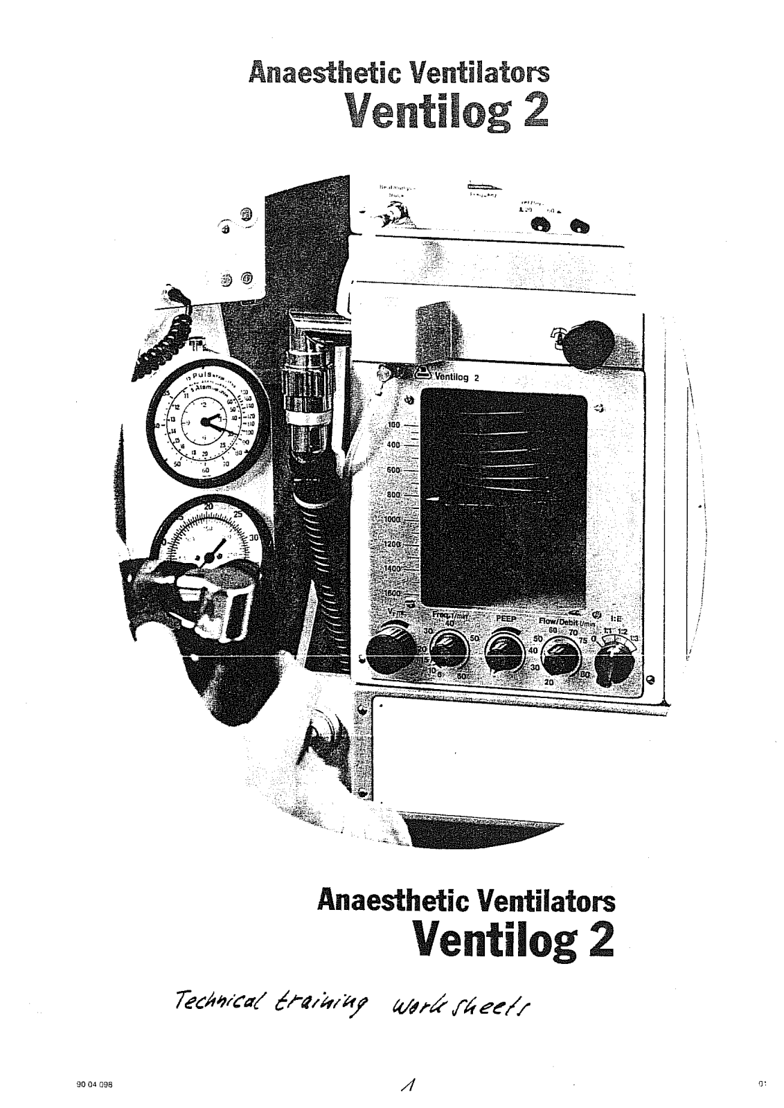 NORTH AMERICAN DRÄGER Ventilog User manual