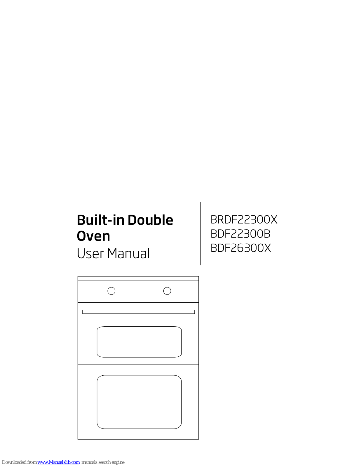 Beko BRDF22300F, BDF22300B, BDF26300X User Manual