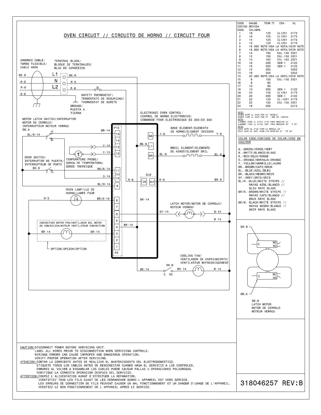 Frigidaire GLEB27Z7HS, GLEB27Z7HB Wiring Diagram