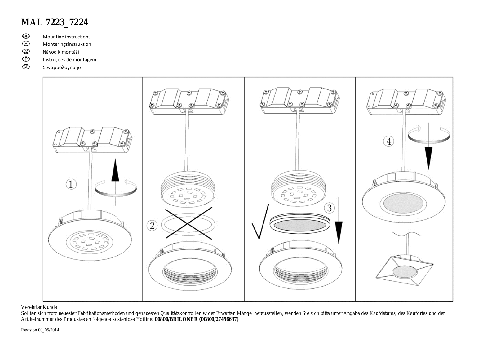 Briloner MAL 7223, MAL7224 User guide