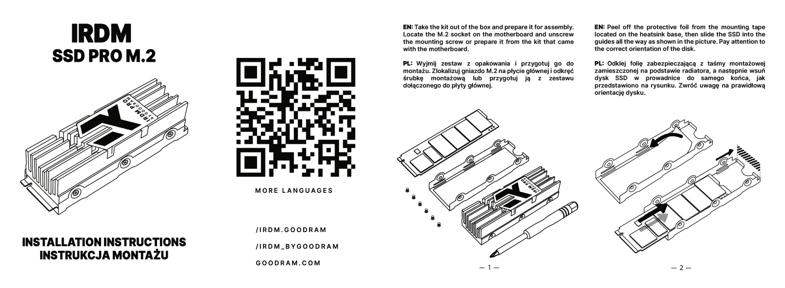 GOODRAM IRDM SSD PRO M.2 User guide - ManualMachine.com
