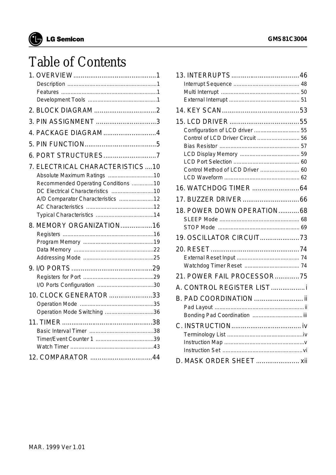 HEI GMS81C3004 Datasheet