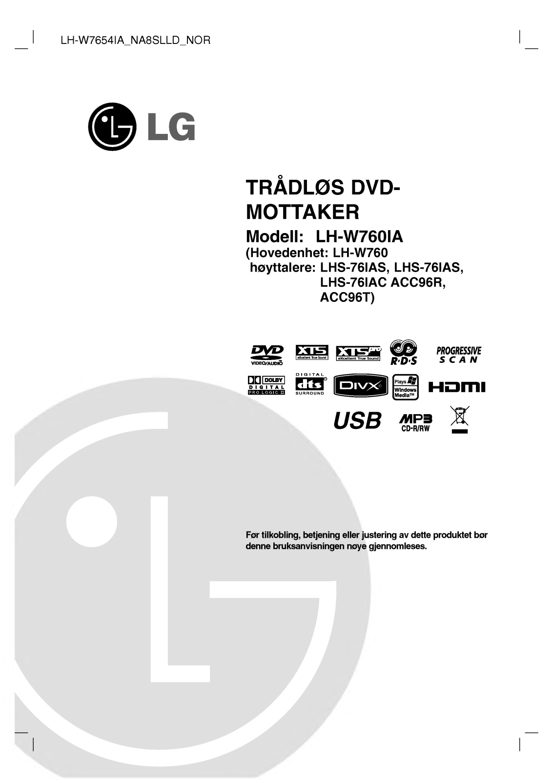 Lg LH-W760IA User Manual