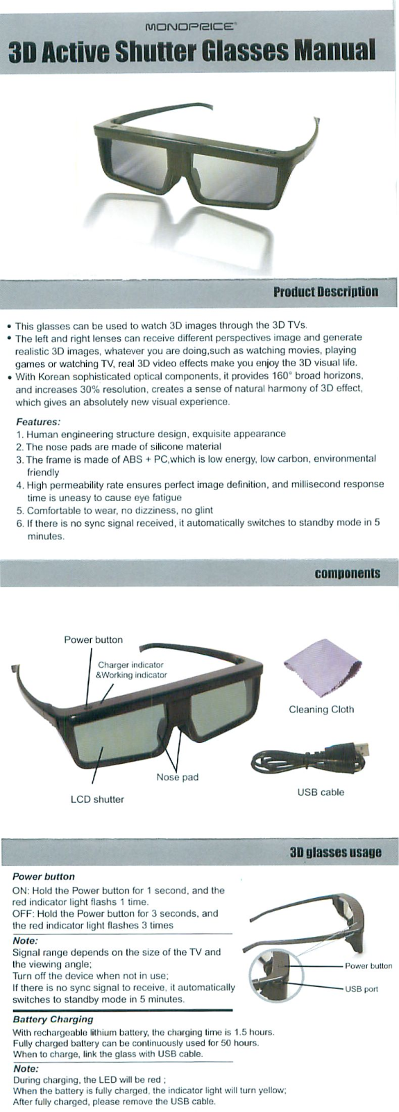 Monoprice MP-3D0001S User Manual