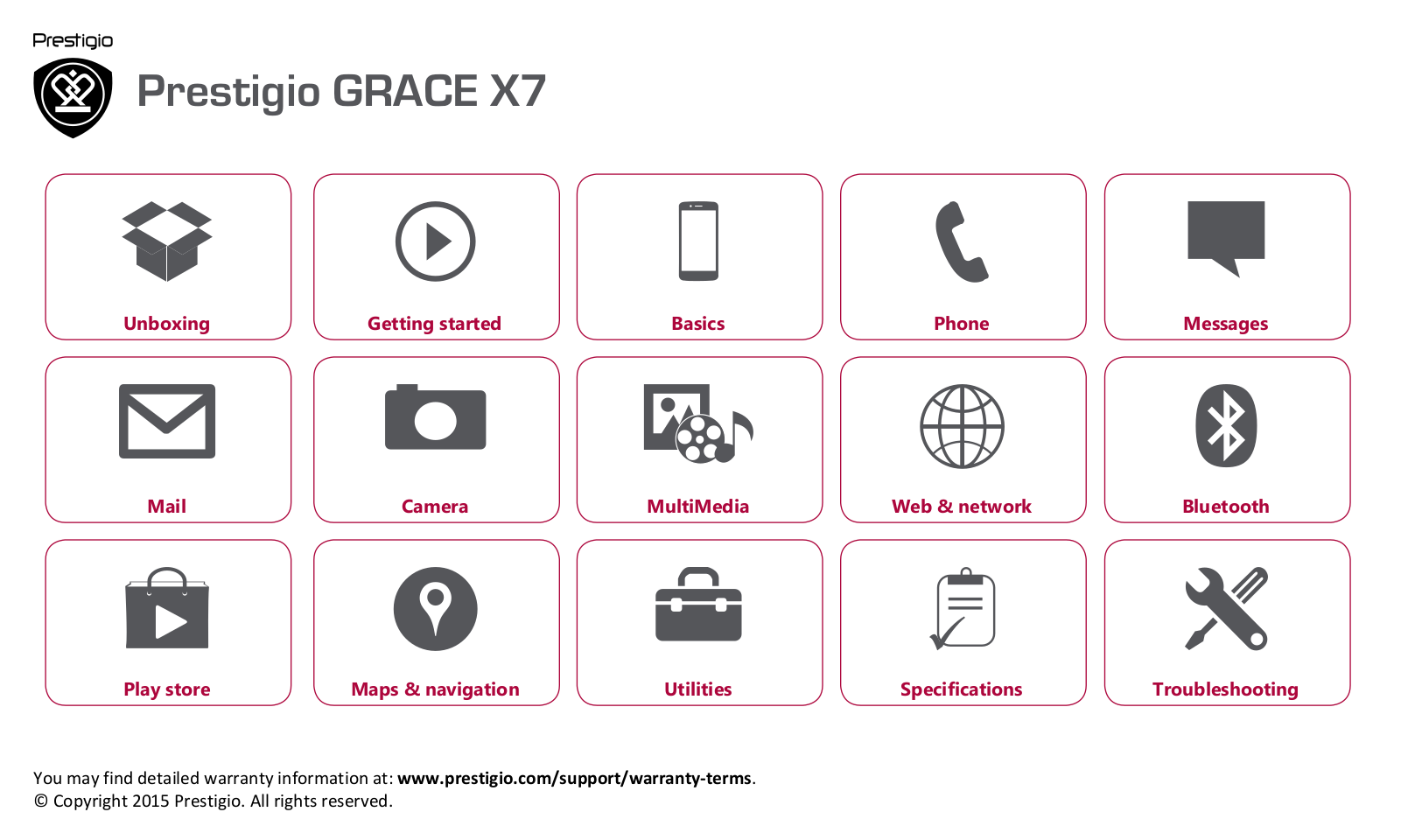 Prestigio Grace X7 User Guide