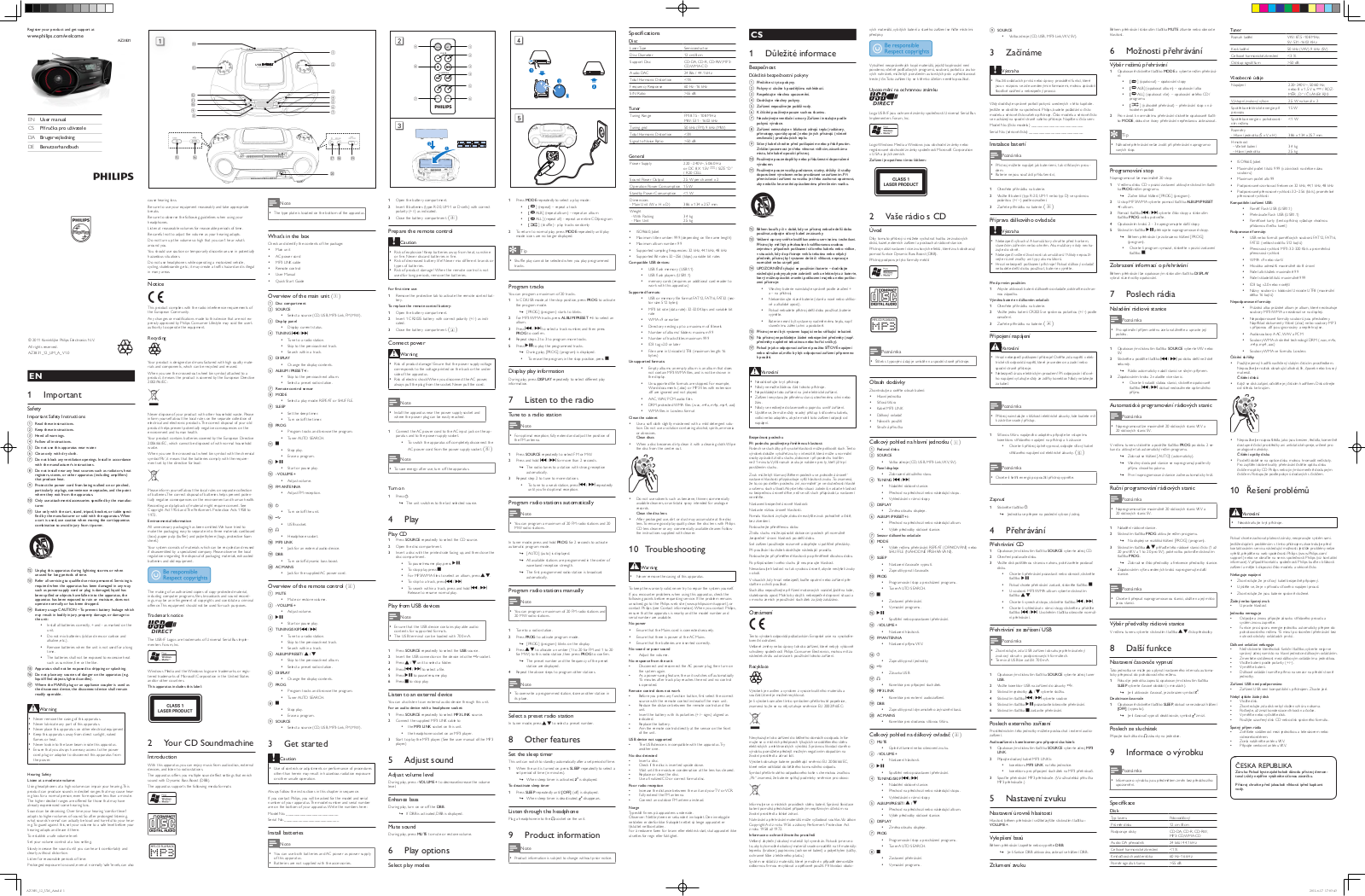 Philips AZ-3831 Owners Manual