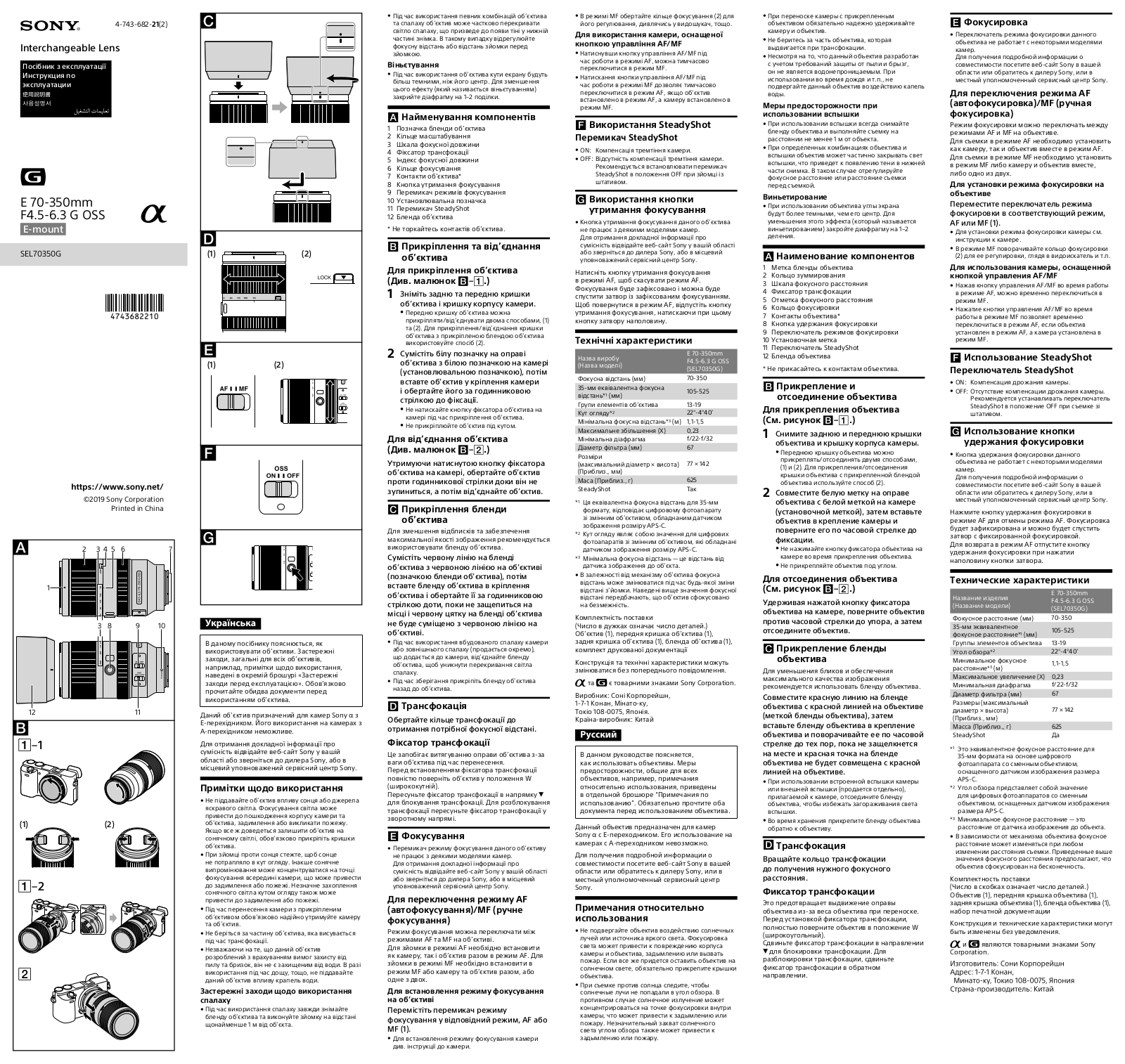 Sony SEL35F18F User Manual