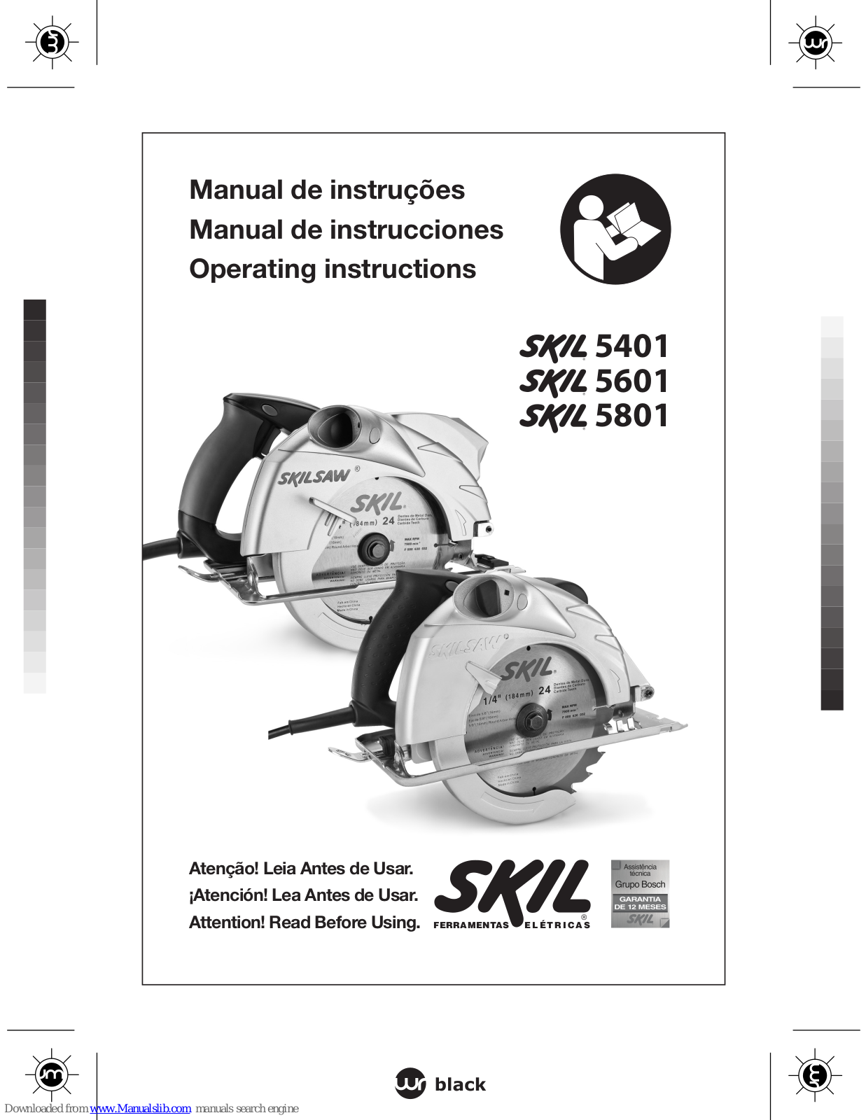 Skil 5601, 5801, 5401 Operating Instructions Manual